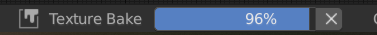 Progress bar for texture baking.